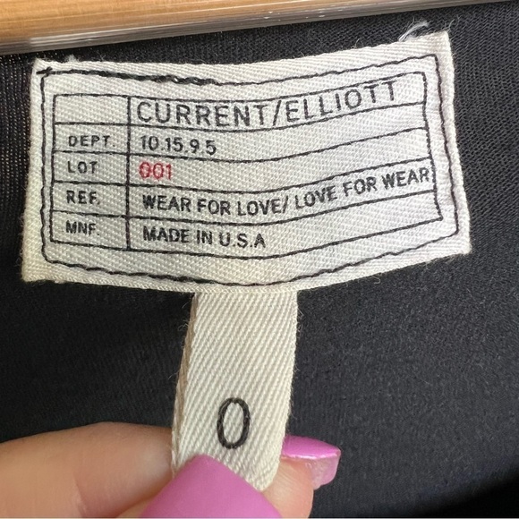 Current Elliott Ruffle Roadie Washed Black Oversized T-Shirt Dress, Size 0, XS - Picture 6 of 8